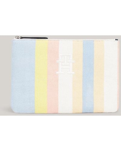 Tommy Hilfiger Stripe Small Beach Pouch - Natural
