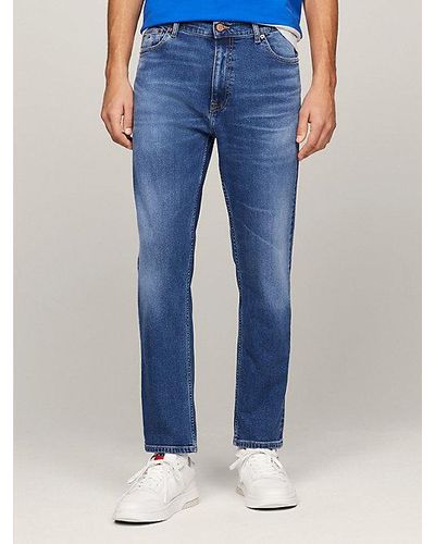 Tommy Hilfiger Dad Regular Tapered Faded Jeans - Blauw