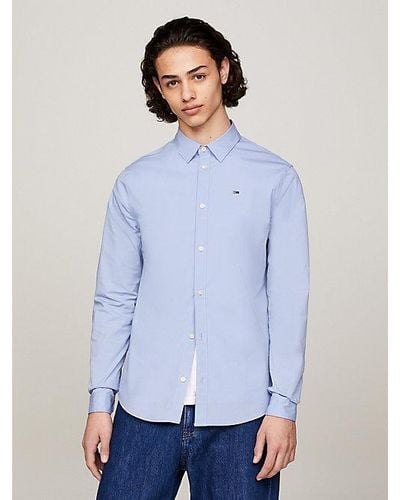 Tommy Hilfiger Camisa elástica de corte slim - Azul