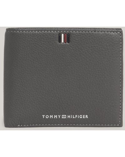 Tommy Hilfiger Leather Credit Card And Coin Holder - Grey