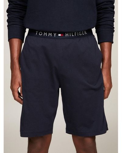 Tommy Hilfiger Short De Survêtement Jersey Short Court - Bleu