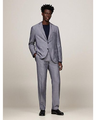 Tommy Hilfiger Slim Fit Anzug mit Stückfärbung - Blau