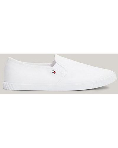 Tommy Hilfiger Essential Slipper-Sneaker aus Canvas - Weiß