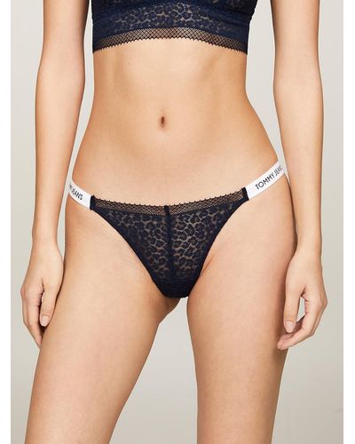 Tommy Hilfiger Heritage Lace Thong - Black