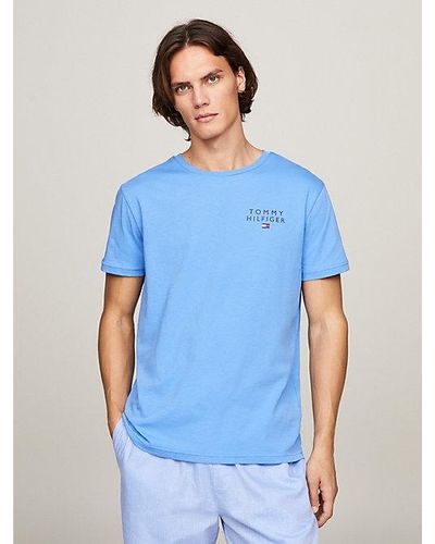 Tommy Hilfiger Th Original Lounge-t-shirt Met Logo - Blauw