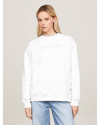 Tommy Hilfiger Classics Relaxed Sweatshirt Met Logo - Wit