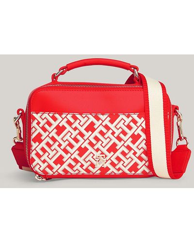 Tommy Hilfiger Iconic Th Monogram Camera Bag - Red