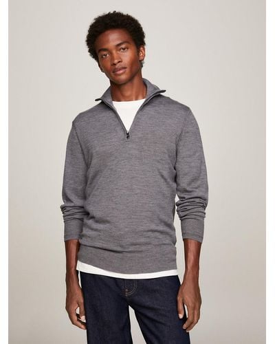 Mens grey hot sale zip jumper