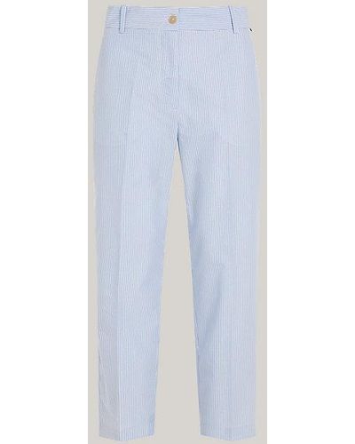 Tommy Hilfiger Pantalón chino de rayas con corte slim - Blanco