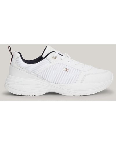 Tommy Hilfiger Chunky Leather Runner Trainers - Metallic