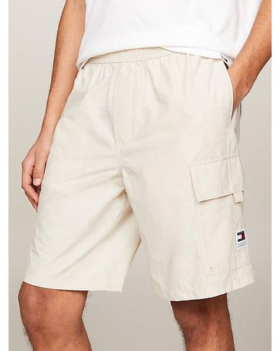 Tommy Hilfiger Aiden baggy Fit Short Met Cargozak - Naturel