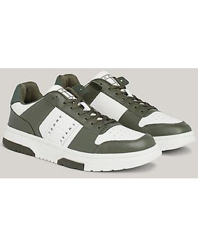 Tommy Hilfiger The Brooklyn Colour-blocked Sneaker Van Leer - Naturel