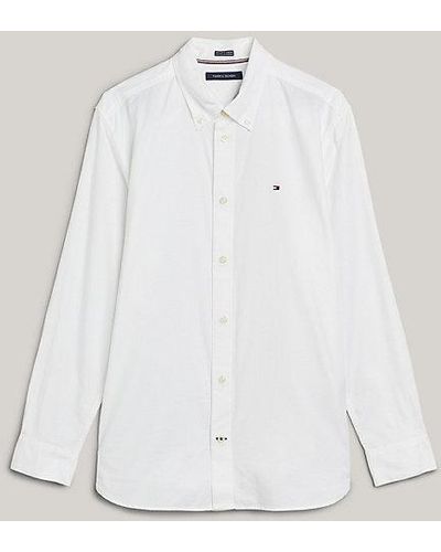 Tommy Hilfiger Adaptive Regular Fit Oxford-overhemd - Wit