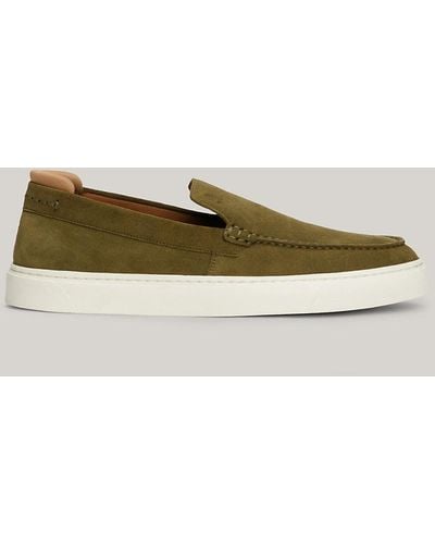 Tommy Hilfiger Suede Debossed Logo Loafer Trainers - Multicolour