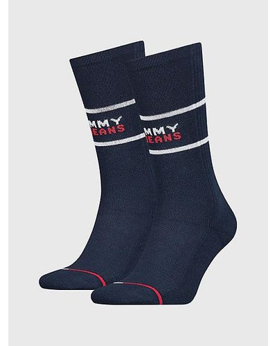 Tommy Hilfiger 2er-Pack Socken mit Logo - Blau
