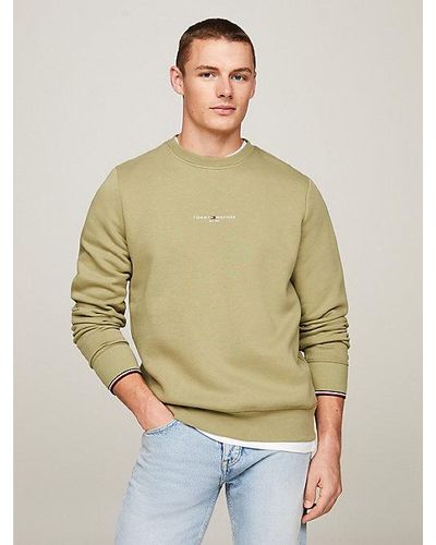 Tommy Hilfiger Sweatshirt mit Kontrast-Detail an Bündchen - Grün