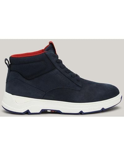 Tommy Hilfiger Nubuck Leather Hybrid Chukka Boots - Blue