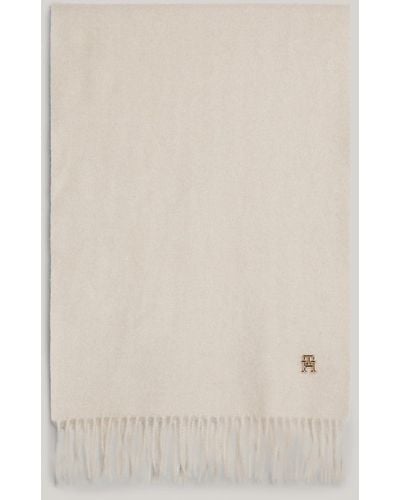 Tommy Hilfiger Chic Woven Th Monogram Scarf - Natural