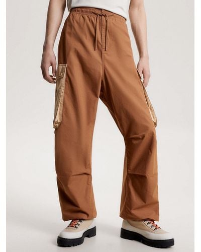 Tommy Hilfiger Cargo Parachute Trousers - Brown