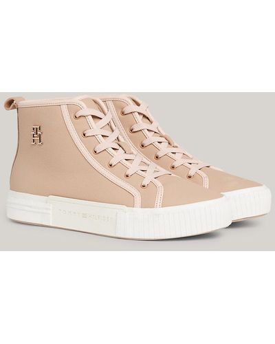 Tommy Hilfiger Leather High-top Trainers - Natural