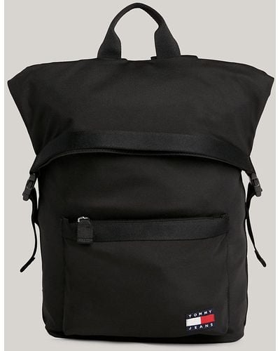 Tommy Hilfiger Essential Roll-top Backpack - Black