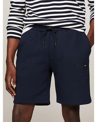 Tommy Hilfiger Shorts de chándal con cordón y parche sport - Azul