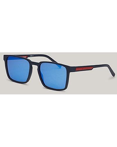 Tommy Hilfiger Gafas de sol cuadradas de espejo con logo - Azul
