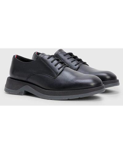 Tommy Hilfiger Lightweight Leather Derby Shoes - Black