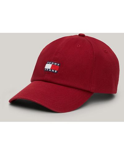 Tommy Hilfiger Heritage Logo Embroidery Baseball Cap - Red