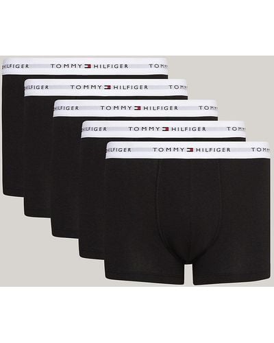 Tommy Hilfiger Lot de 5 boxers Essential à logo - Noir