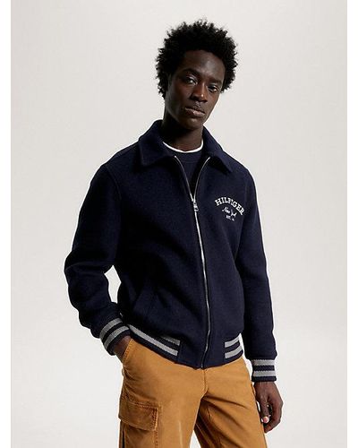 Tommy Hilfiger Prep Jack In Gerecyclede Wolmix - Blauw