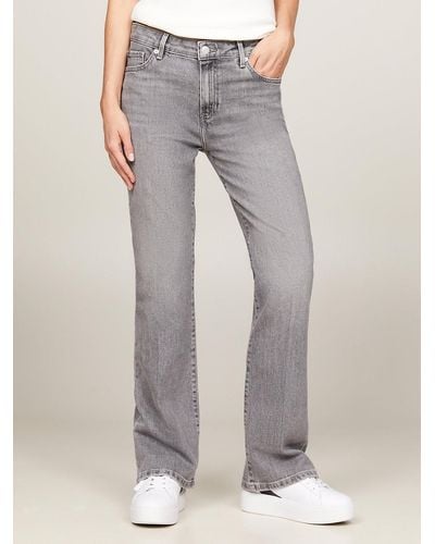 Tommy Hilfiger Mid Rise Bootcut Faded Jeans - Grey