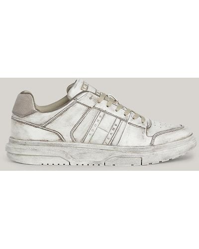 Tommy Hilfiger The Brooklyn Leather Dip Dye Fine Cleat Trainers - Metallic