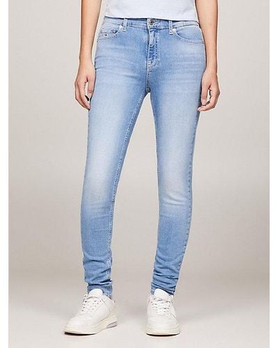 Tommy Hilfiger Nora Mid Rise Skinny Faded Jeans - Blauw