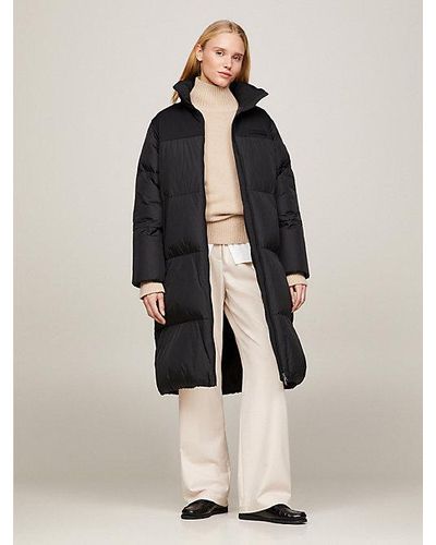 Tommy Hilfiger Gerecycled Relaxed Maxi New York Pufferjack - Zwart