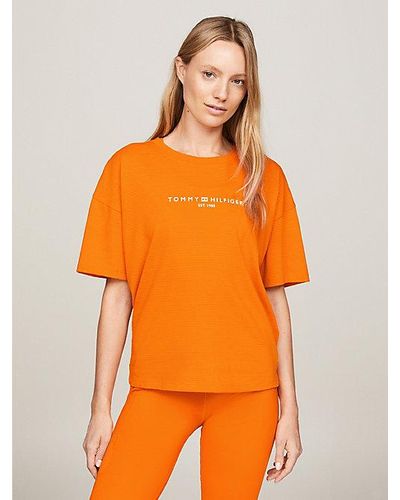 Tommy Hilfiger Sport Essential TH Cool Relaxed Fit T-Shirt - Orange