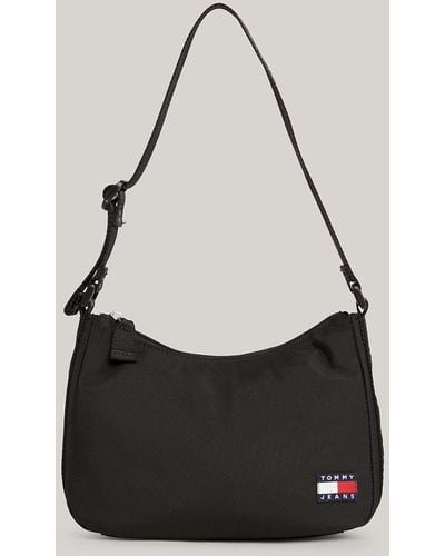 Tommy Hilfiger Petit sac porté épaule Essential à écusson - Noir