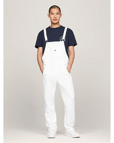 Tommy Hilfiger Ethan weiße Classics Straight Fit Latzhose