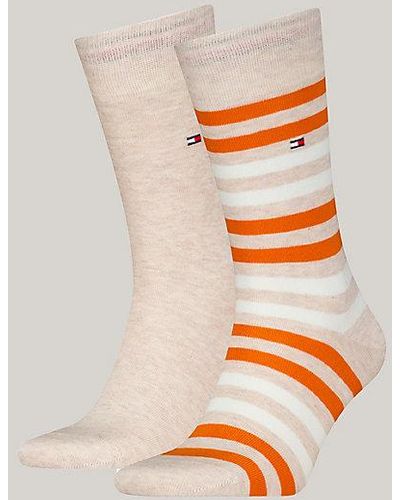 Tommy Hilfiger Pack de 2 pares de calcetines con rayas dúo - Gris