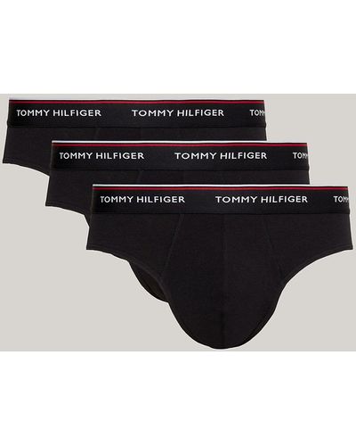 Tommy Hilfiger Lot de 3 slips en coton - Noir
