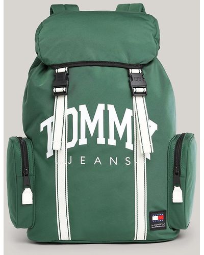 Tommy Hilfiger Prep Logo Flap Backpack - Green