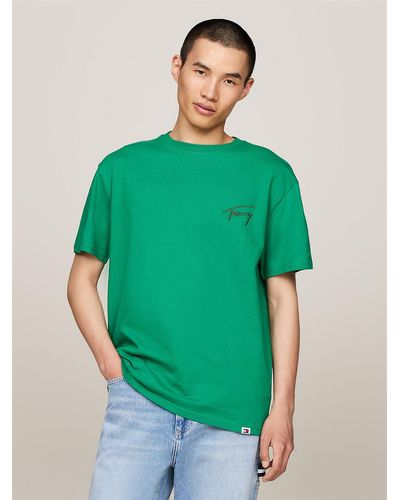 Tommy Hilfiger Crew Neck Logo T-shirt - Green
