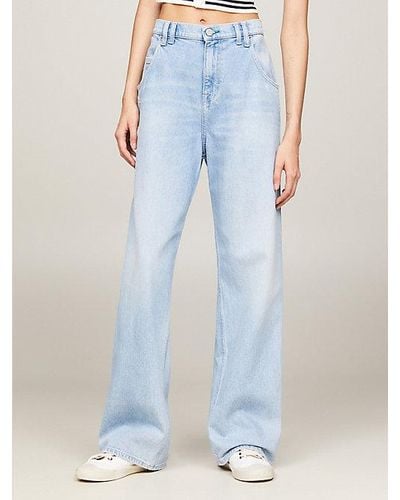 Tommy Hilfiger Classics Daisy Baggy Mom-Jeans mit niedrigem Bund - Blau