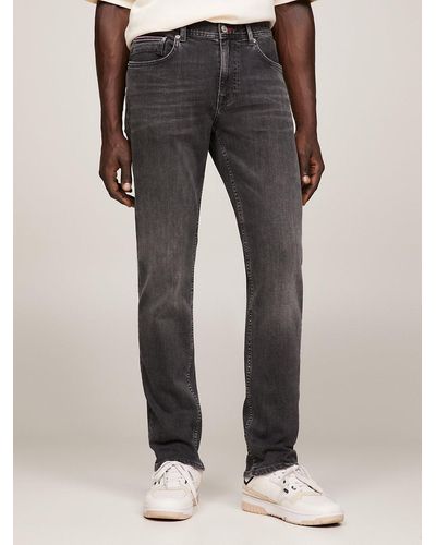 Tommy Hilfiger Denton Fitted Straight Faded Black Jeans - Grey