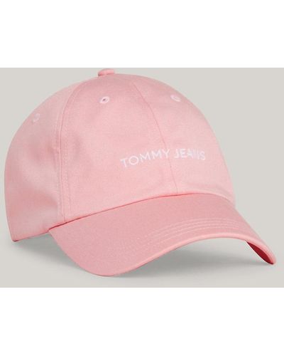 Tommy Hilfiger Front Logo Baseball Cap - Pink