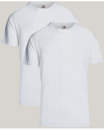 Tommy Hilfiger Lot de 2 T-shirts Heritage Essential à badge - Blanc