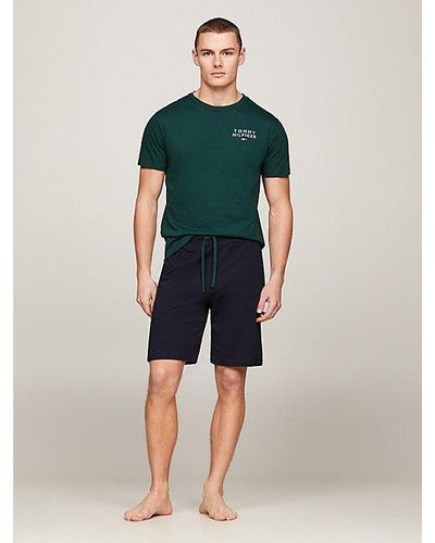 Tommy Hilfiger Th Original Pyjamashirt En Short Met Trekkoord - Meerkleurig