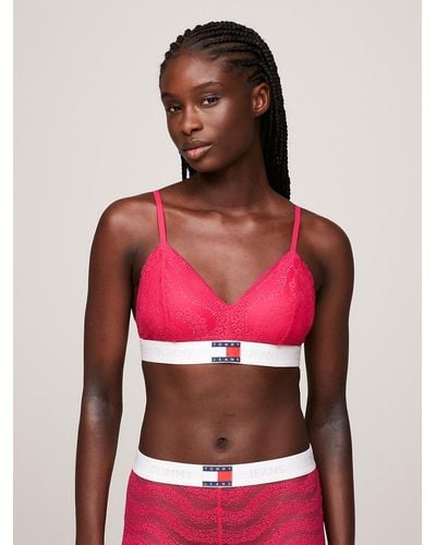 Tommy Hilfiger Heritage Logo Push-up Bralette in Black