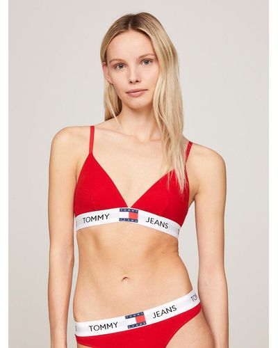 Tommy Hilfiger Heritage Padded Triangle Bralette - Red