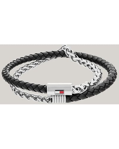 Tommy Hilfiger Dual Media Double Strap Bracelet - Metallic